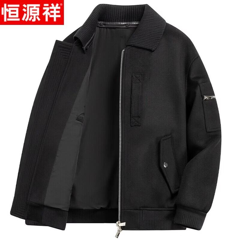 

Hengyuanxiang Men s Cotton-Cashmere Blend Casual Jacket XL
