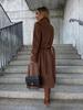 Minimalist Long Sleeve Turn-Down Collar Woolen Coat for Women - Autumn/Winter 2023 Bestseller