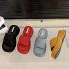 Sommer Damen Plateau Pantoletten Offene Zehen Keilabsatz Slides Lässig Dicke Sohle Kleid Streetstyle Schuhe