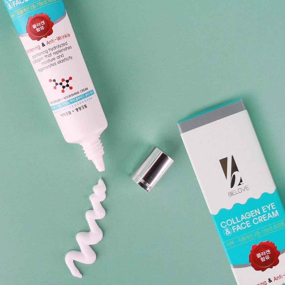 (5 pieces)BELOVE Collagen Eye and Face Eye Cream 40ml