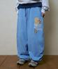 Lujeoseukeulleob Multi Logo Wide Sweatpants Blue