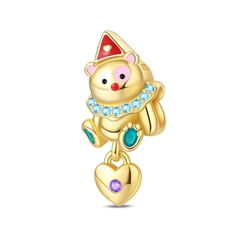 Animals Series Charms Copper Dog Cat Bear Pets Beads Fit Original Bracelet Necklace Diy Woman Pendants Fine Jewelry