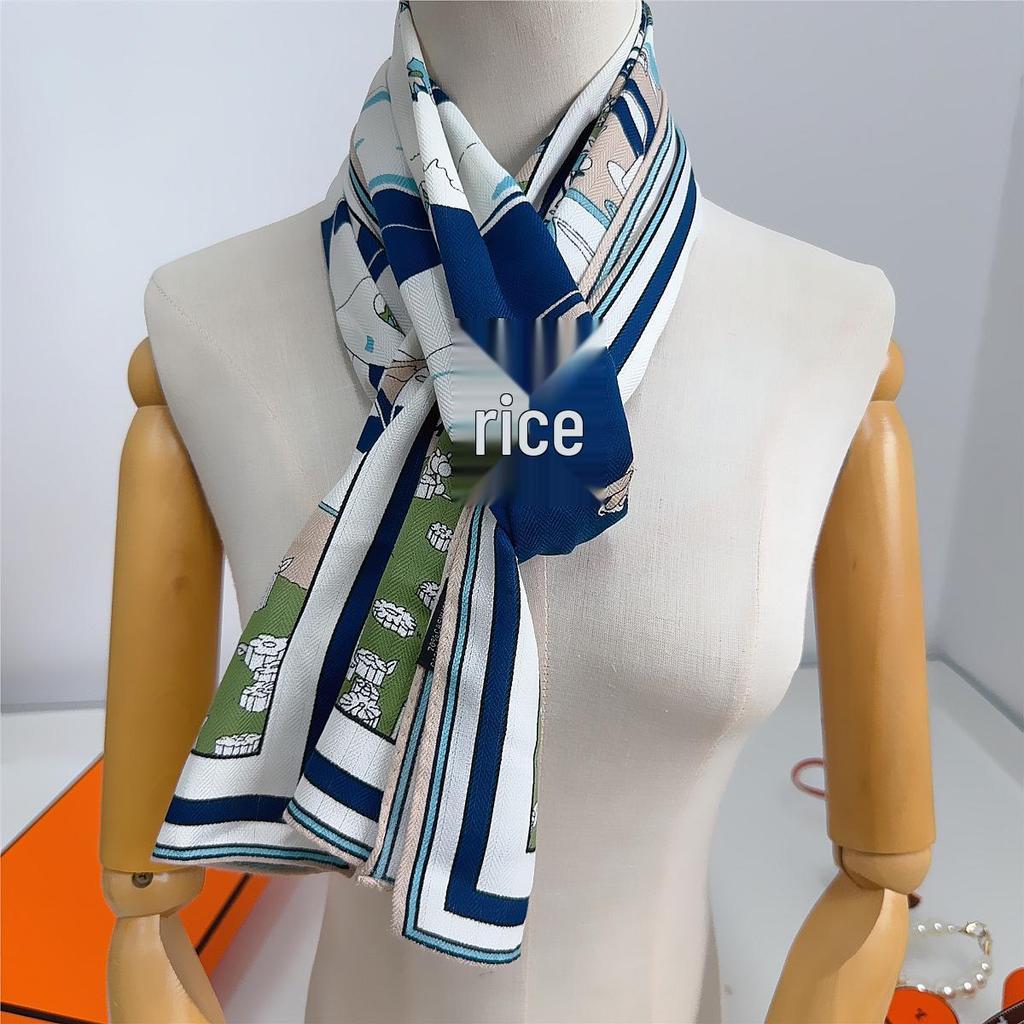 Herringbone Velvet Scarf: Winter, Versatile, Thickened, Hand-Rolled Edges, Small & Long