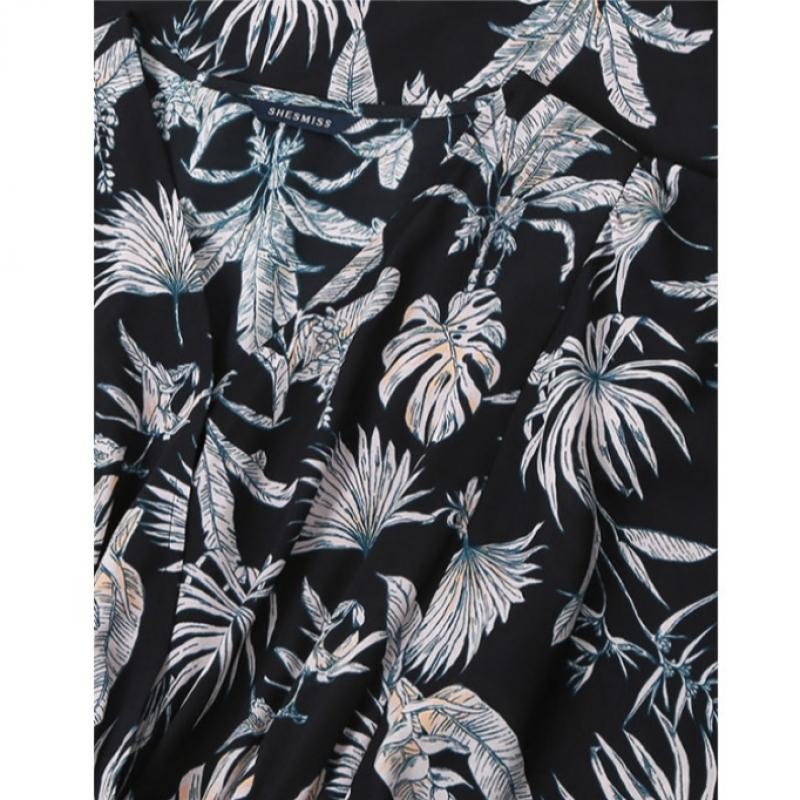  She S miSS  Flower V Neck Flare dreSS