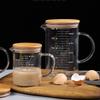 Shangqi Glass Milk Tea Water Cup with Handle and Lid
