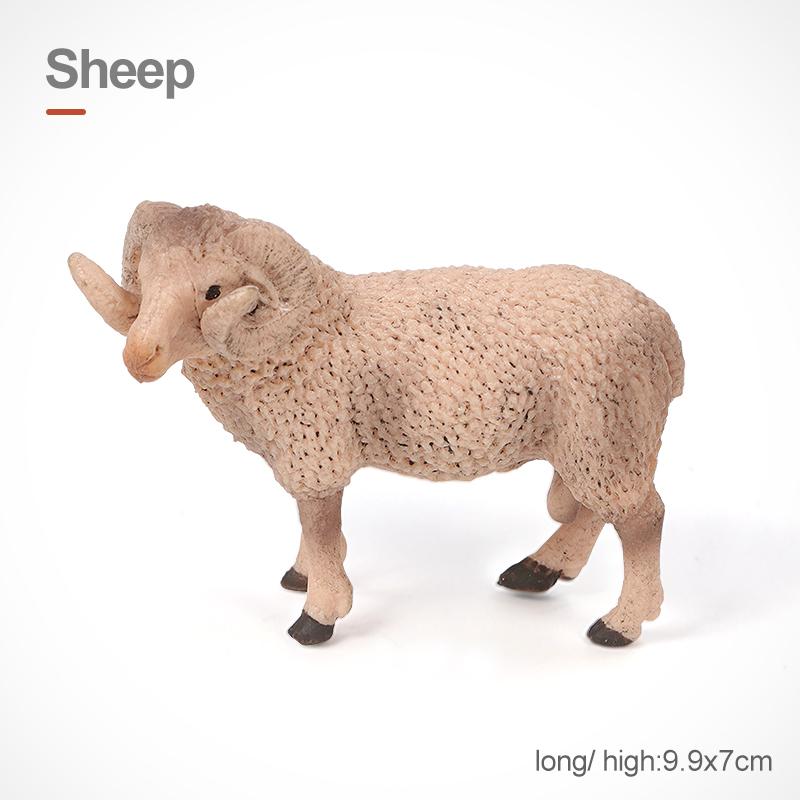 Simulation Farm Animals Poultry Cow Pig Dog Chicken Duck Goose Cub Figurines Model Action Figures Educational Toy For Kids