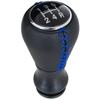 Citroen C2 Gear Shift Knob BLACK LEATHER + BLUE THREAD 5 SPEED