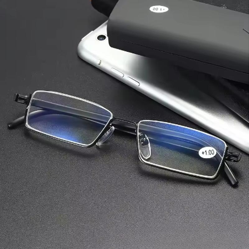 3PCS Metal Anti-Blue Light Reading Glasses Men Half Frame Prescription Eyeglasses Male Reading Glasses +1.0+1.5+2.0+2.5+3.0+3.5