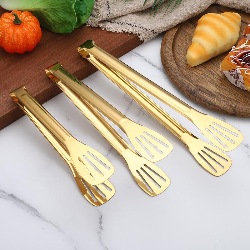 Stainless Steel Food Tongs Barbecue Tongs Meat Salad Steak Food Serving Clip Tweezers Long Bbq Cooking Tongs Kitchen Utensils