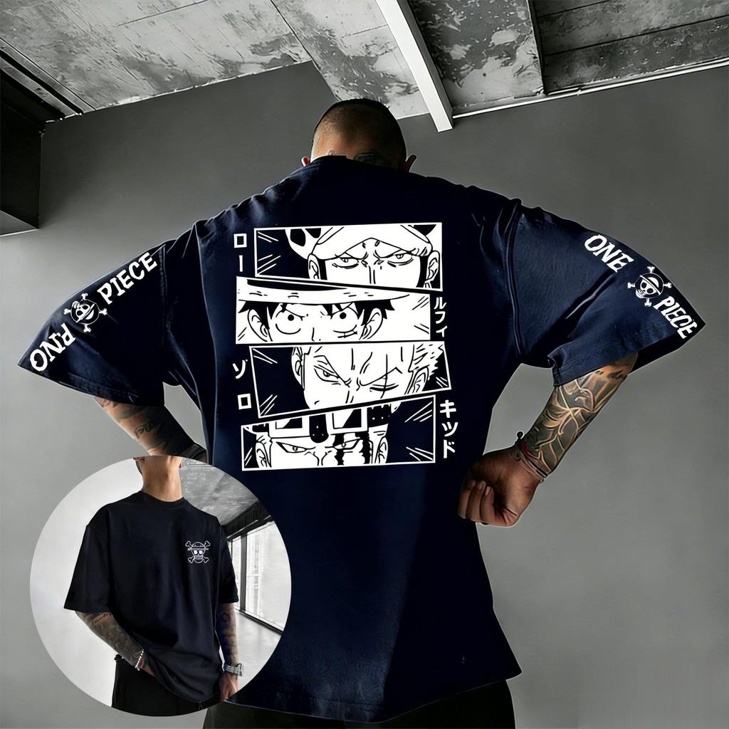 T-shirt Uomo Donna 2026 Estate Manica Corta Top Stampa Grafica Zoro Harajuku Streetwear Casual Fumetto T-shirt