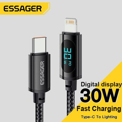 Essager Kabel USB typu C do iPhone'a 14 13 12 11 Pro Max XS Xr PD 30W szybka ładowarka przewód błyskawiczny do iPada Macbook