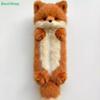 Estojo de Lápis Raposa de Pelúcia FofoBolsa de Material Escolar Animal Fofo Com ZíperBolsa de Caneta Kawaii Para EscolaEscritório