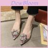 Summer Sunflower Crystal Toe High Heeled Sandals For Women With Transparent Water Drizzle Design