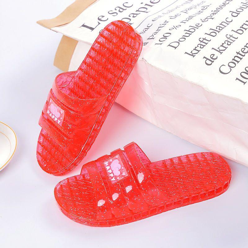 

Slippers crystal shoes summer new jelly transparent indoor home soft bottom plastic slippers 41