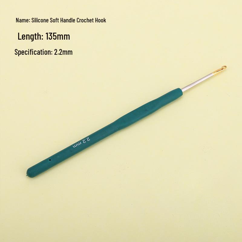 Candy-colored Crochet Hook with Gold-Plated Head - Soft Handle for DIY Sweaters, Shoes, and Hats
