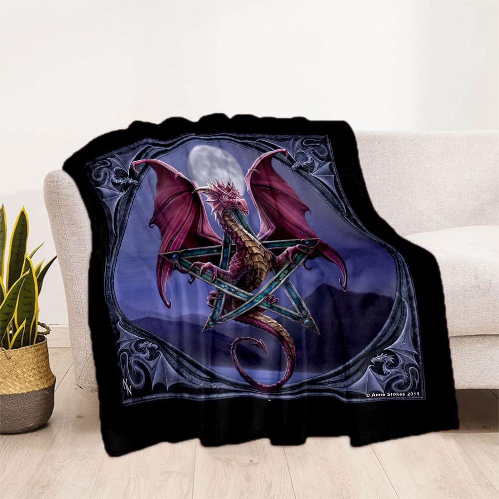 Gothic Style Blanket Comfortable Perfect for Livingroom Bed Seaside Four Seasons Multipurpose Warmthful Decor Best Holiday Gift for Friends Family