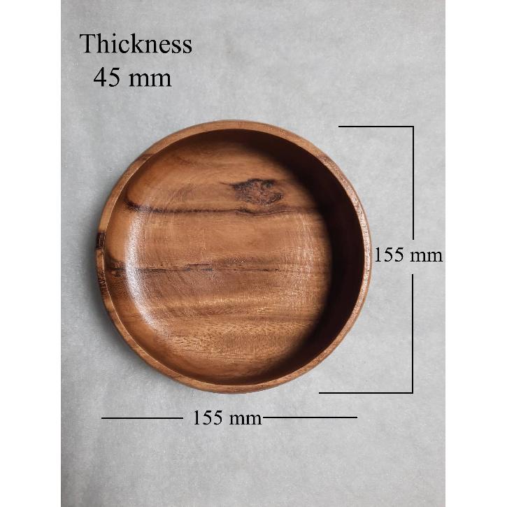 Calabash big wooden bowl sold by 6pcs acacia wood