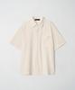 JOJILONG Jn163 Wave Texture Air Half Shirt - Cream