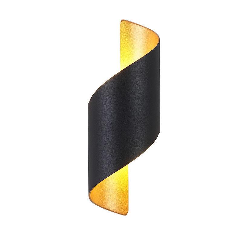 LED Spiral Double-Head Outdoor Wall Lamp, Waterproof Up/Down Light for Courtyard or Balcony