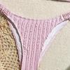 2024 European & American Solid Color Sexy Bikini Women's Swimsuit - Ins Style Beachwear