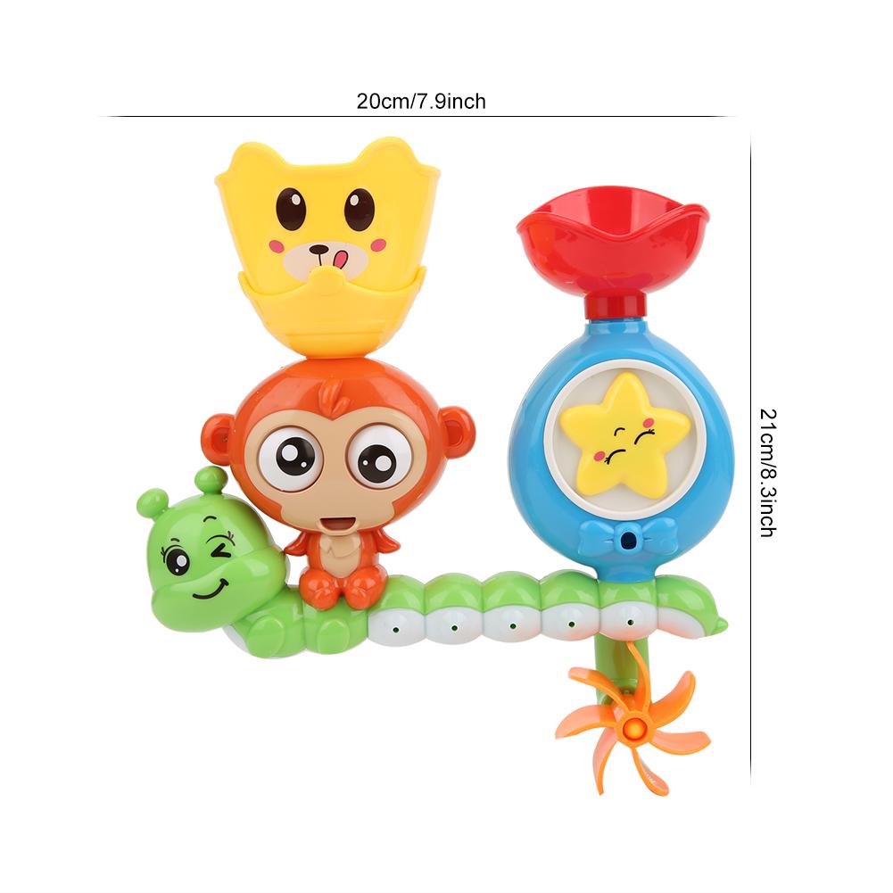 Baby Bath Toys Cute Cartoon Pattern Bathroom Bathing Playing Toys for ChildrenGreen