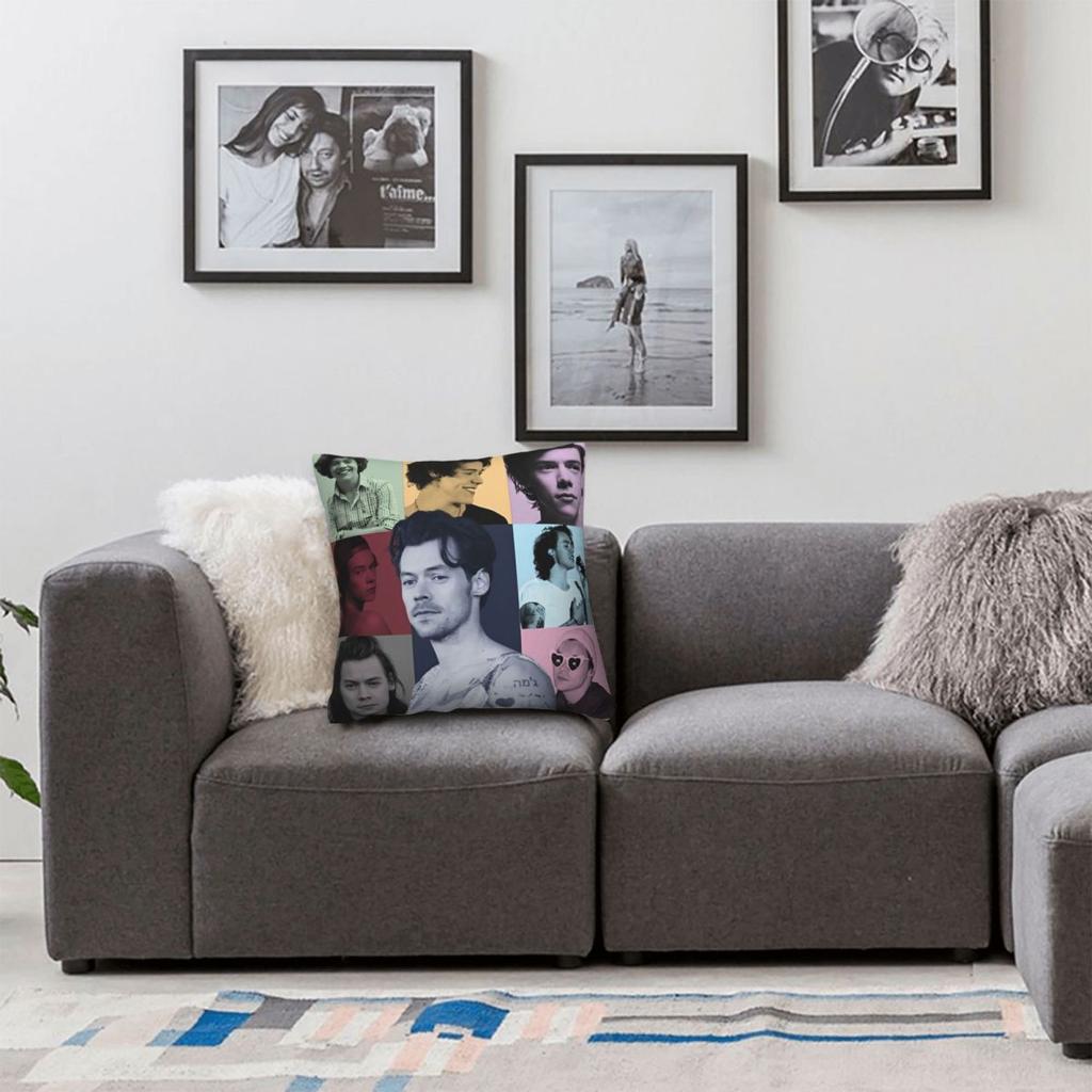Harrys Styles Eras Tour Pillowcase Soft Polyester Cushion Cover Gift Pillow Case Cover Home Square 40*40Cm