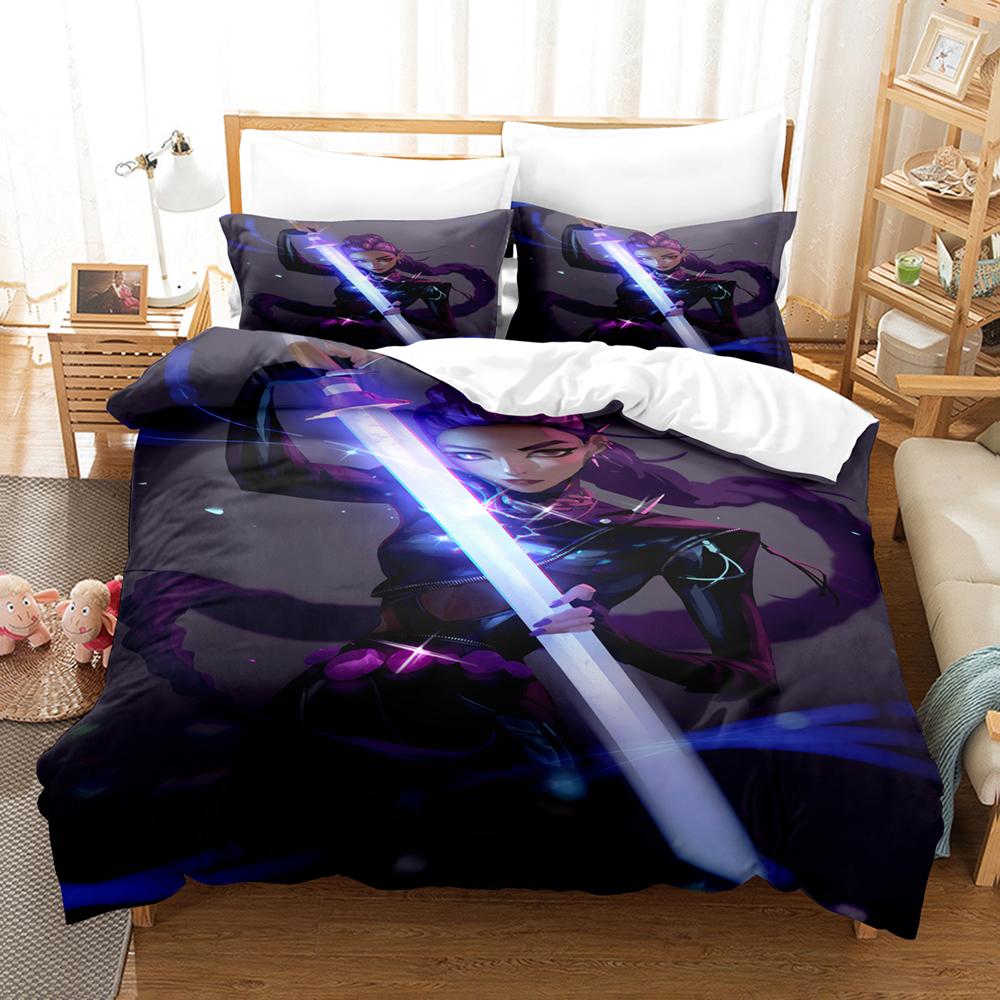 K-POP Demon Hunters Bedding Set Queen King Size EU Single Quilt Bed Cover Duvet Cover Sets With Pillowcases For Girls Birthday