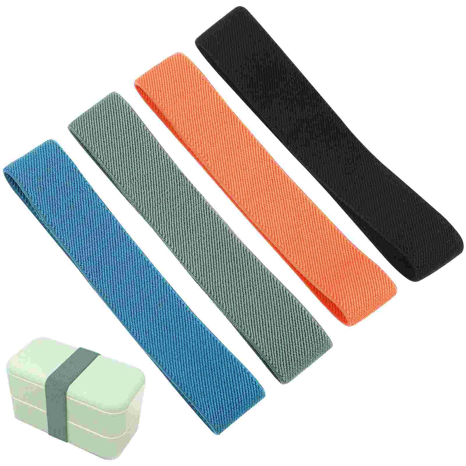 

4 Pcs Strap Lunchbox Fixing Band Outdoor Straps Container Sealing Tape Nylon Picnic Elastic Travel