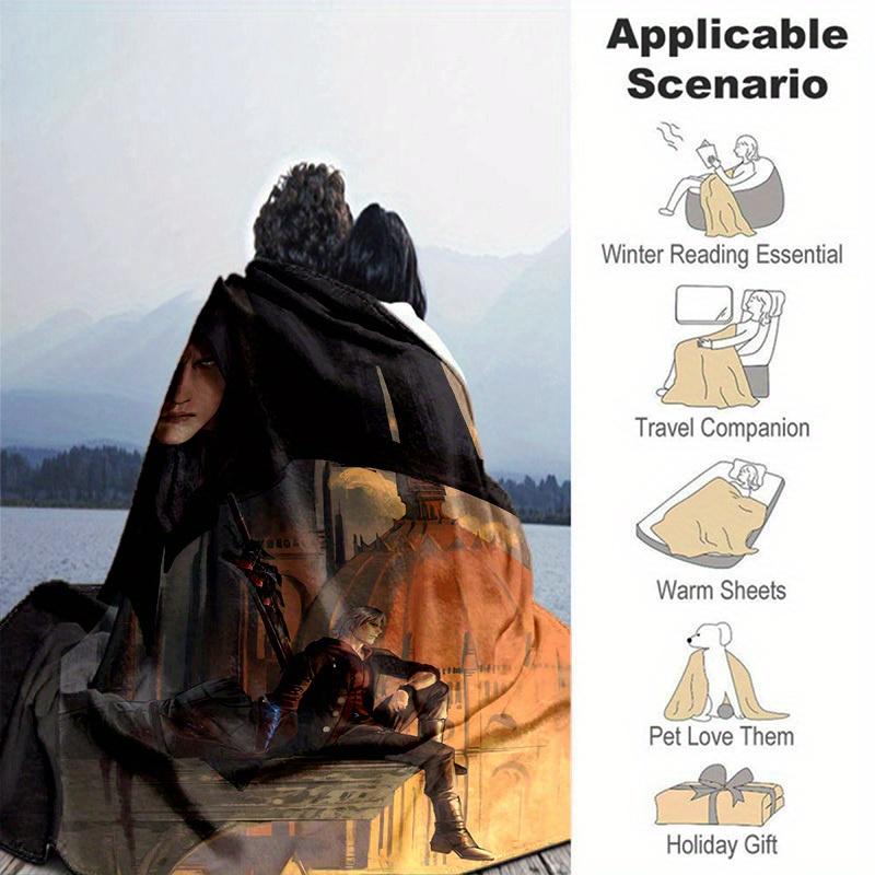 1pc, Assassin's Creed-Inspired Home Decor: Cozy Flannel Blanket, Perfect Gift for Bedroom, Living Room, Travel, Camping, Car, Beach, Office Naps. Idea