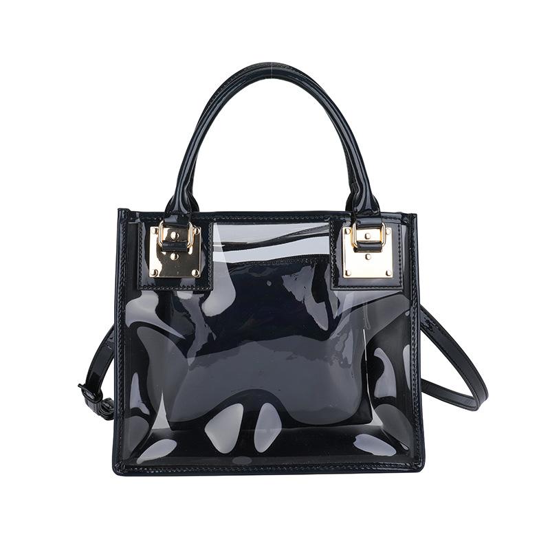 

Новая модная маленькая квадратная сумка через плечо на одно плечо, летняя прозрачная женская сумка, сумка для ребенка и мамы one size fits all чёрный