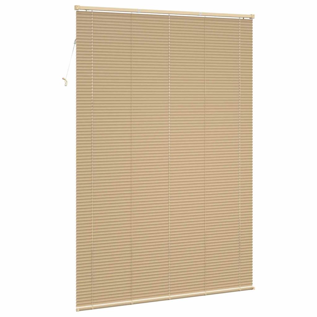 Venetian Blind Light Brown with Pattern 213 x 150 cm 25 mm PVC