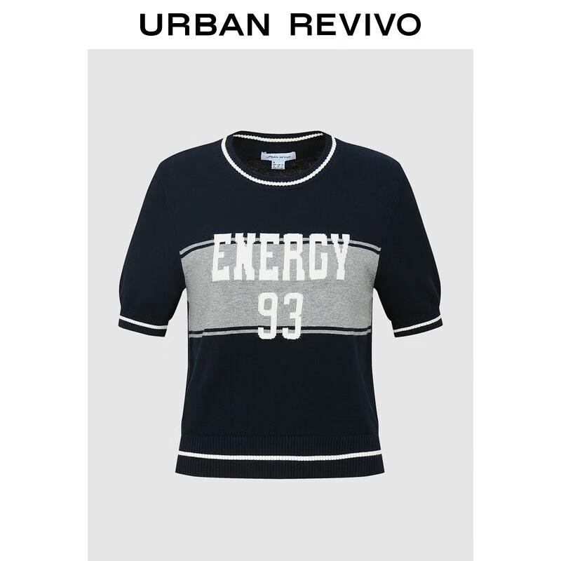 

UR Women s Color Block Letter Short Knit Top M