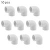 10Pcs 1 Inch 90° PVC Elbow Fittings, Furniture Grade 2-Way Connector for DIY Shelves, Greenhouse, Pipe Structures & Furniture