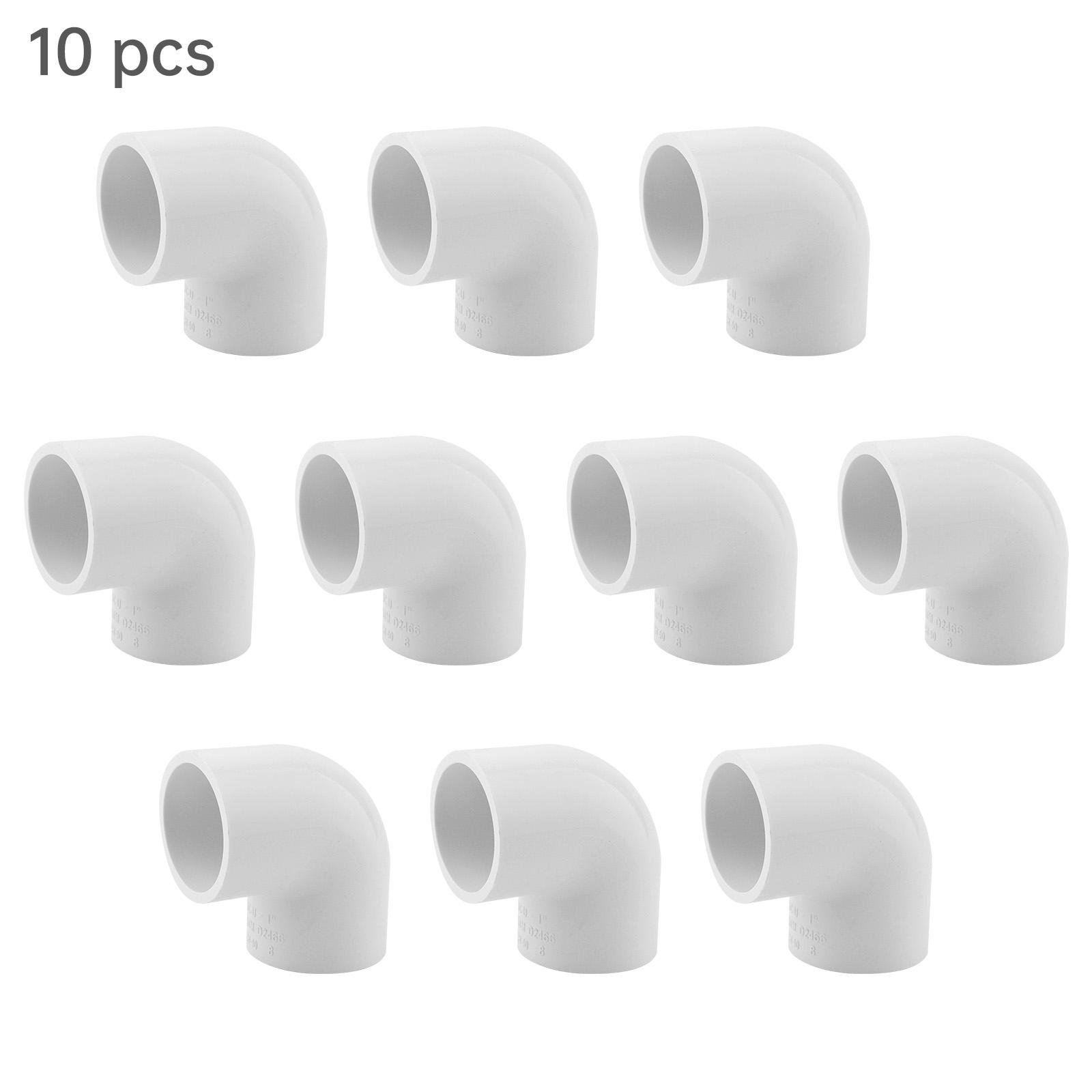 

10Pcs 1 Inch 90° PVC Elbow Fittings, Furniture Grade 2-Way Connector for DIY Shelves, Greenhouse, Pipe Structures & Furniture