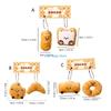 N80C 2Pcs Cartoon Bread Shaped Plush Stuffed Toy With Keychain Lover Gift