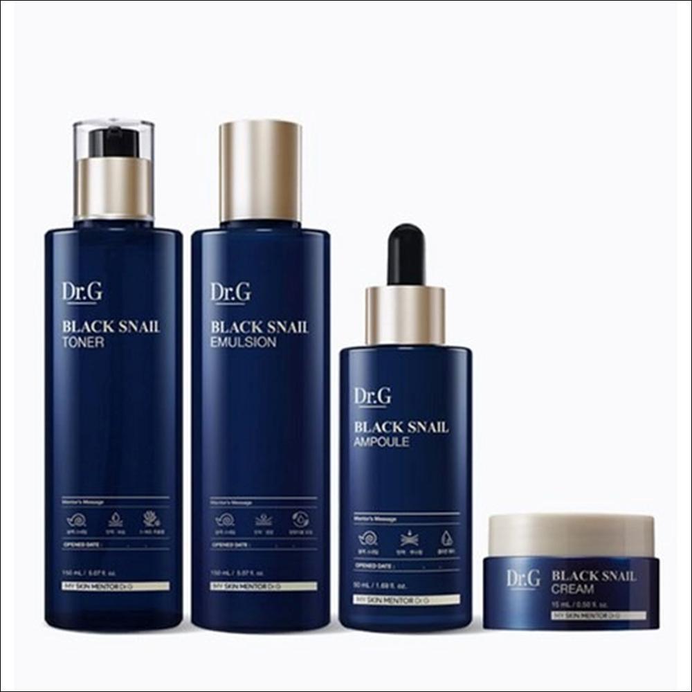 Dr.G BLACK SNAIL Prestige Gift Set (Skin Toner 150ml / Emulsion 150ml / Ampoule 50ml / Cream 15ml) 1 SET