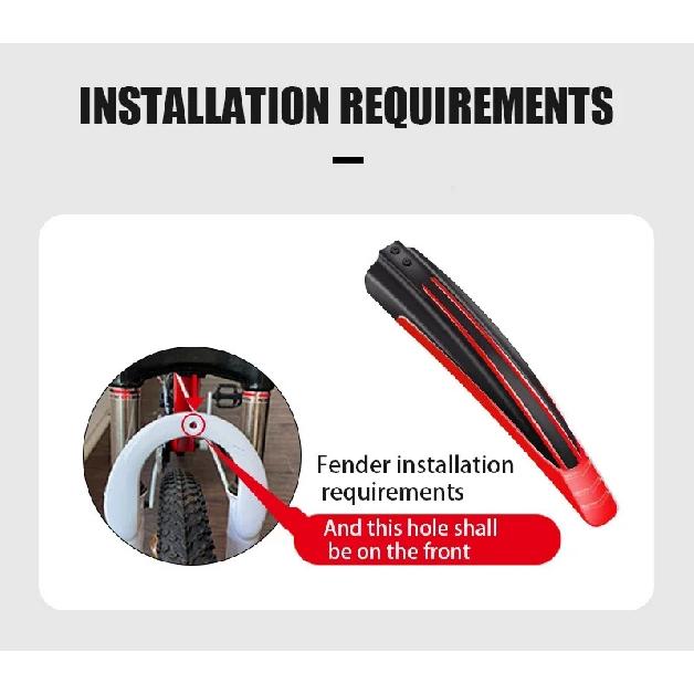2pcs Bicycle Fenders Splash Fender Guard Set Mountain Bike Rear Front Mudguard Cycling Riding Accessories For 20/22/24/26 Inch