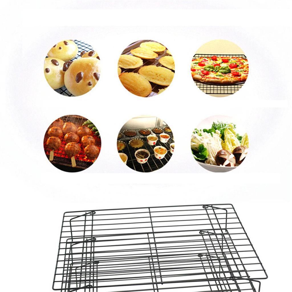 3-Tier Expandable Baking Cooling Rack - Collapsible Cookie & Cake Cooling Stand With Non-Stick Coating