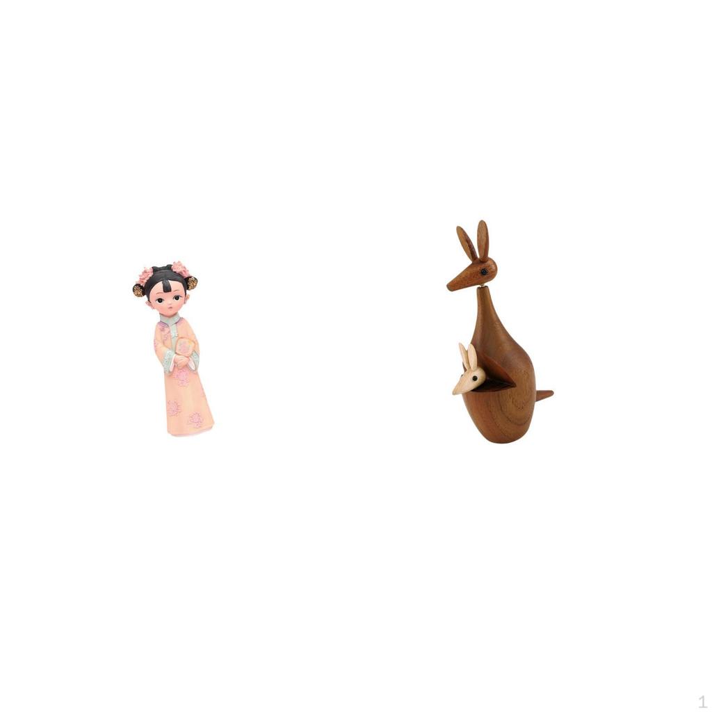 Traditional Chinese Girl Resin Statue Sculpture Miniature Figurine Decorative Party Favor for