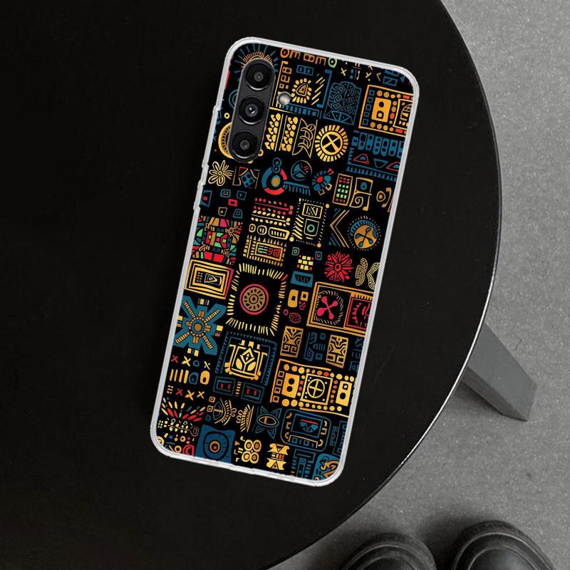 

African Style Fabric Pattern Phone Case Cover for Samsung Galaxy A17 A16 A26 A36 A56 A57 A37 A15 A25 A35 A55 A14 A24 A34 A54 A13 Samsung A16