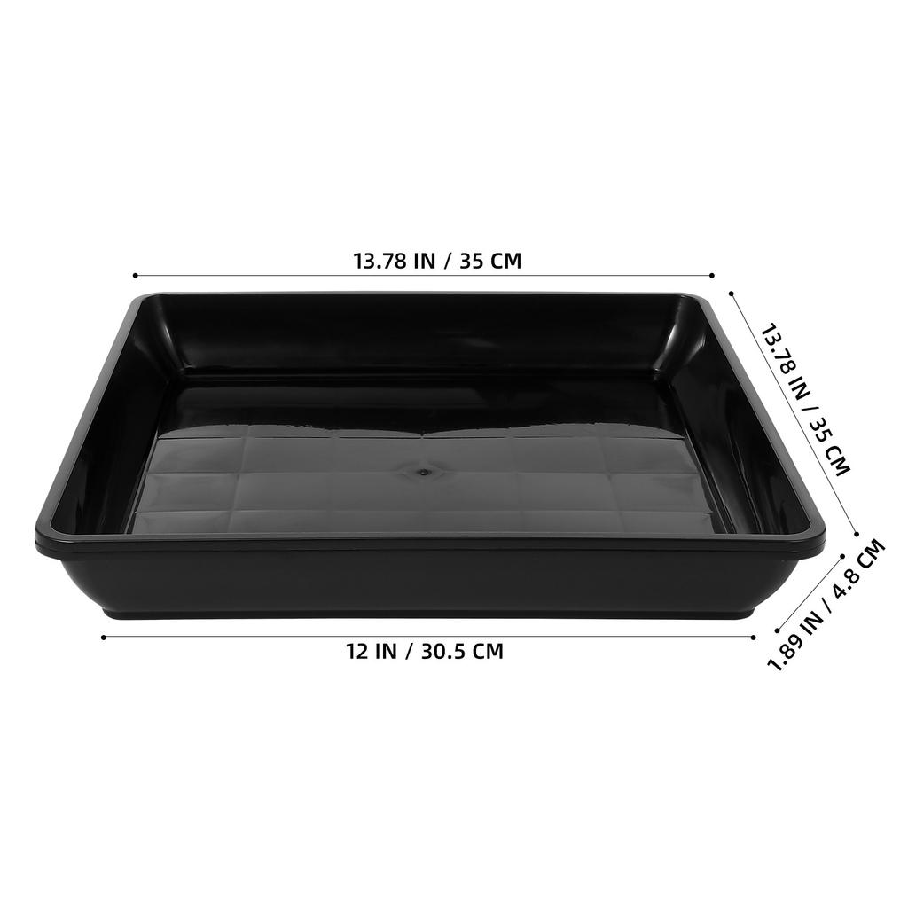 2pcs Plant Plastic Rectangular Drainage Tray For Indoor Outdoor Potted Plant Dish Plants Flower Pot Drip Trays