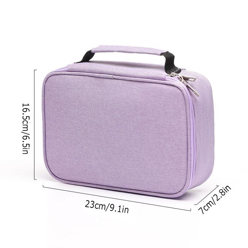 Large Capacity 72 Holes Colored Lead Pencils Storage Bag Black Red Stationery Case Box Holder for School Supplies Student