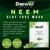 Deewal Premium Neem Clay Face Mask | 100% Vegan & Natural | Purifies & Nourishes | Antibacterial & Anti-Acne Face Mask | Hydrating & Detoxifying C