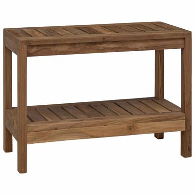 Koupelnový odkládací stolek Přírodní 60 x 30 x 45 cm Masivní týkové dřevo
