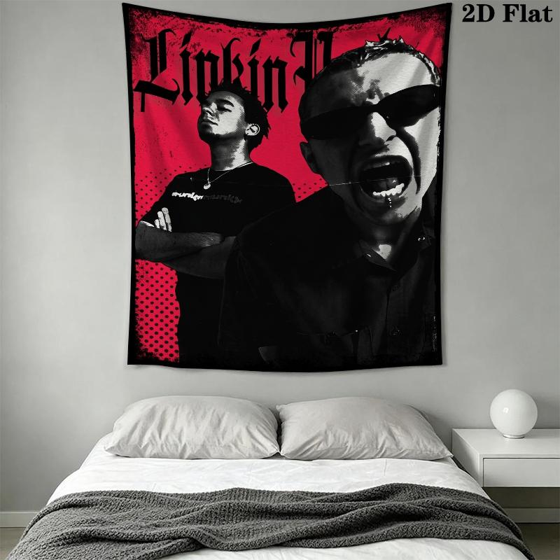 Linkin Park Wall Tapestry Aesthetic Wall Hanging Printed Fabric Blanket Decorative Tapestries for Bedroom Living Room Home Decor