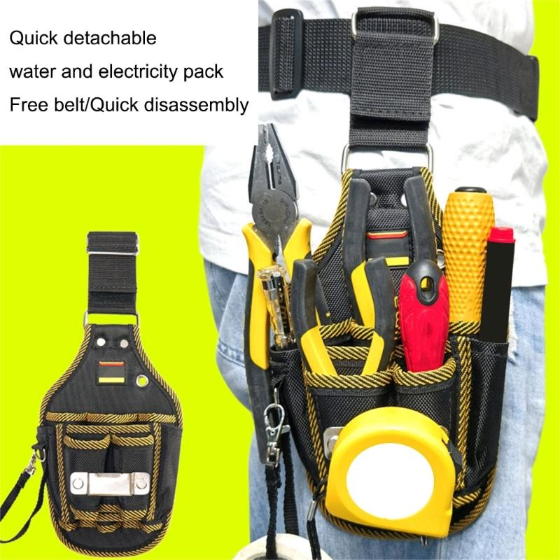 Tool Pouch Holders for Electrician Carpenter Organizer Pocket Attachment Small Tool Bag Utility Bag with Multiple Pocket