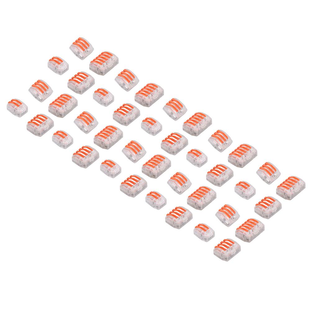 40PCS Compact Wire Conductor Connectors Quick Splicing Terminal Block Assortment 250V 32A