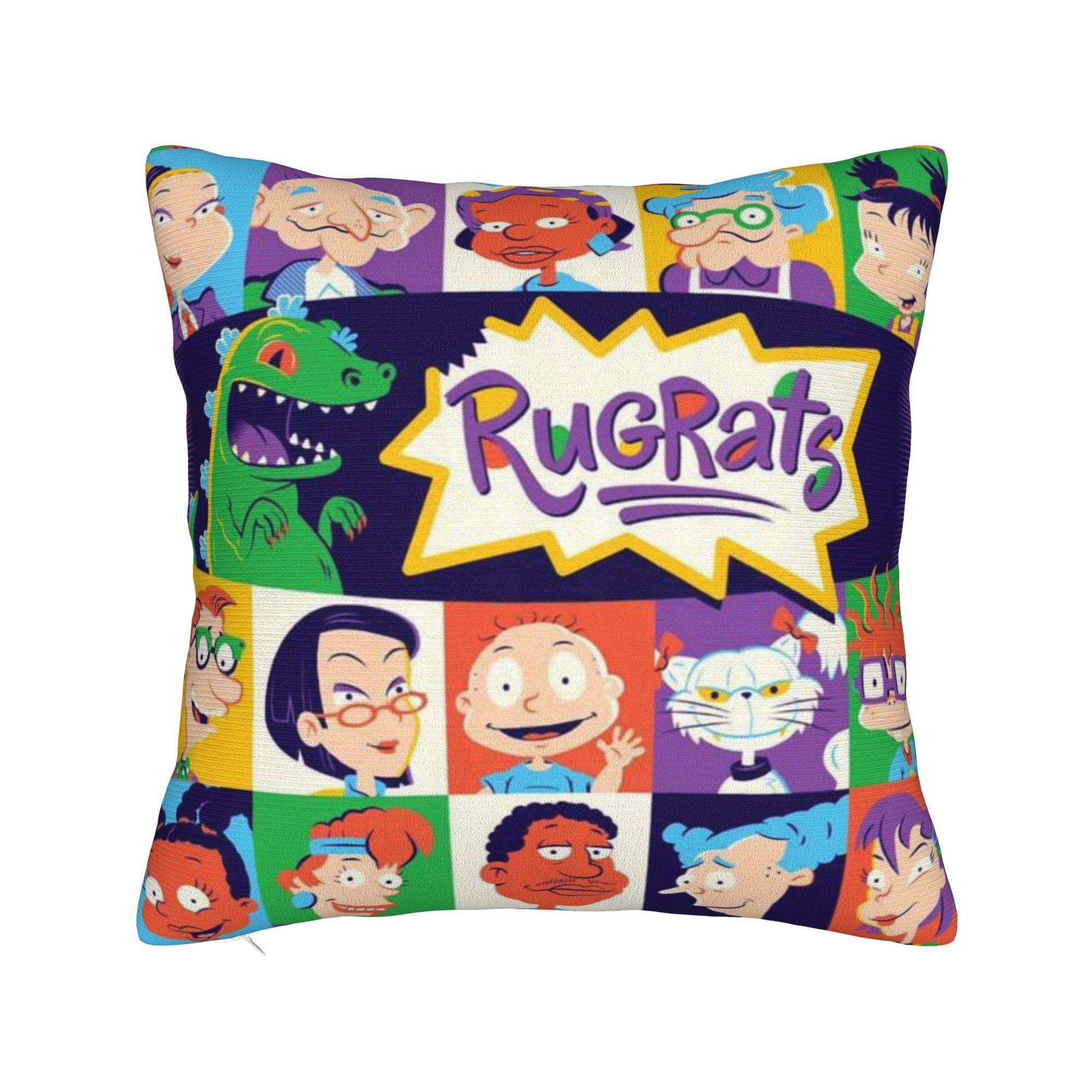 Rugrats Chuckie Finster Anime Pillowcase Merch Soft Cushion Cover Decorative  Pillow Case Cover Home Multi-Size 12x12Inch