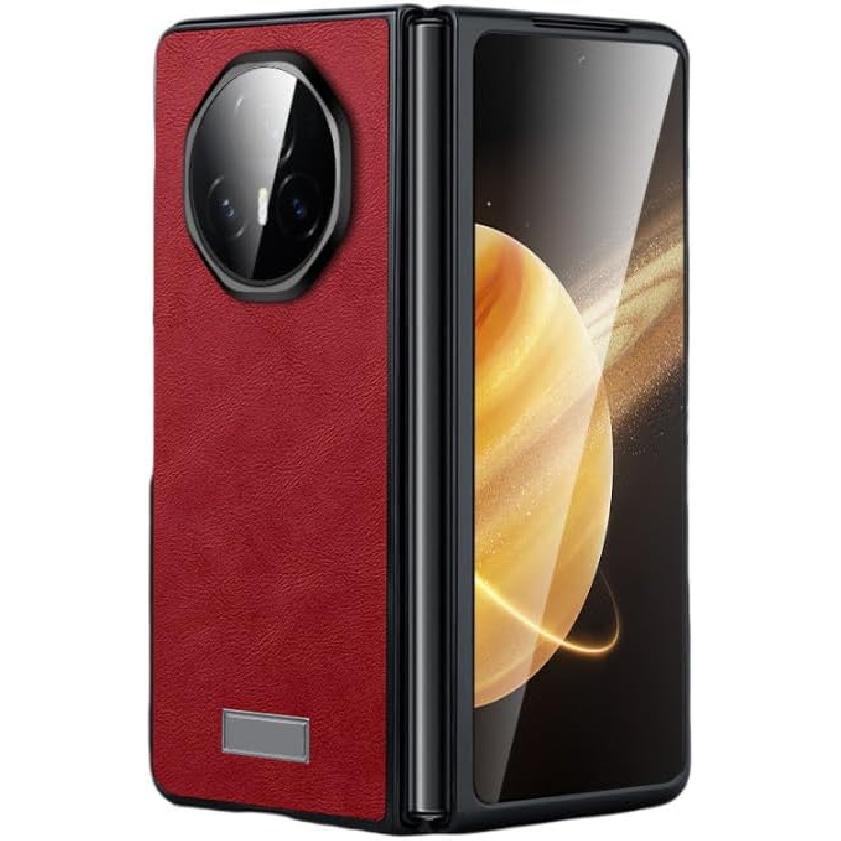 Case for Honor Magic V3, Premium PU Leather Hard PC Protection Cell Phone Case Ultra-Thin Flip Shockproof Protective Cover for Honor Magic V3,Brown