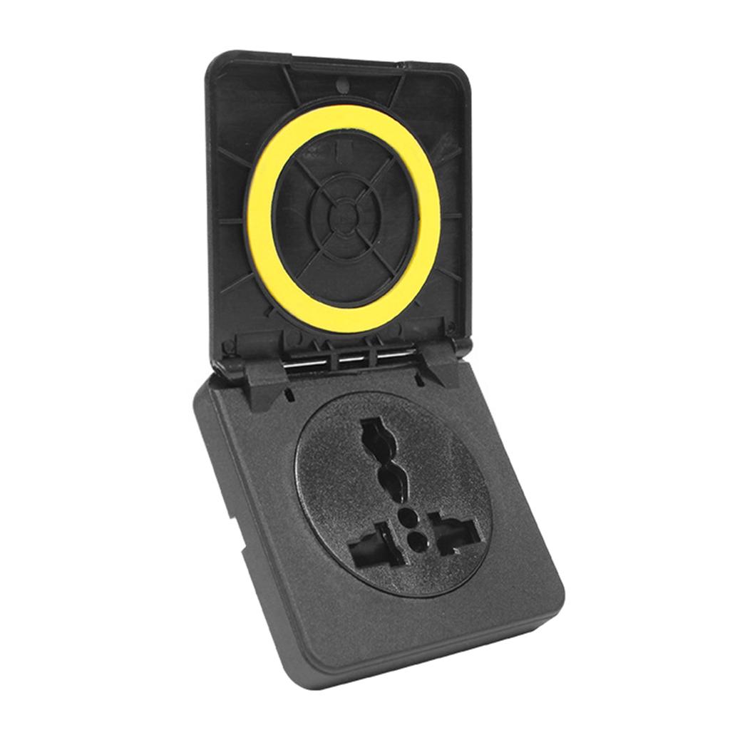 10A RV Power Outlet Panel,250V Enclosed Lockable Outdoor Electrical Socket Panel for RV Camper Travel Trailer